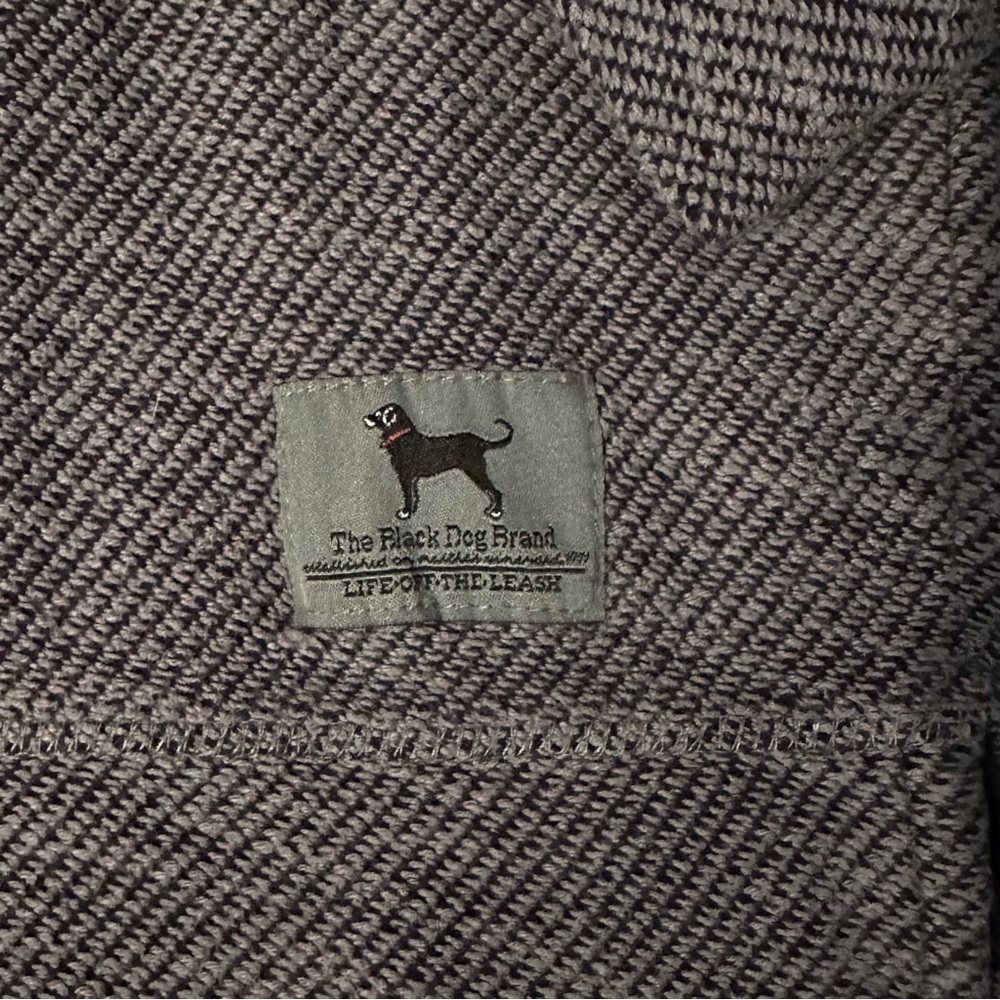 The Black Dog Brand Green Gray Quarter-Zip Pullover Sweater Mens S mock neck - Picture 4 of 7